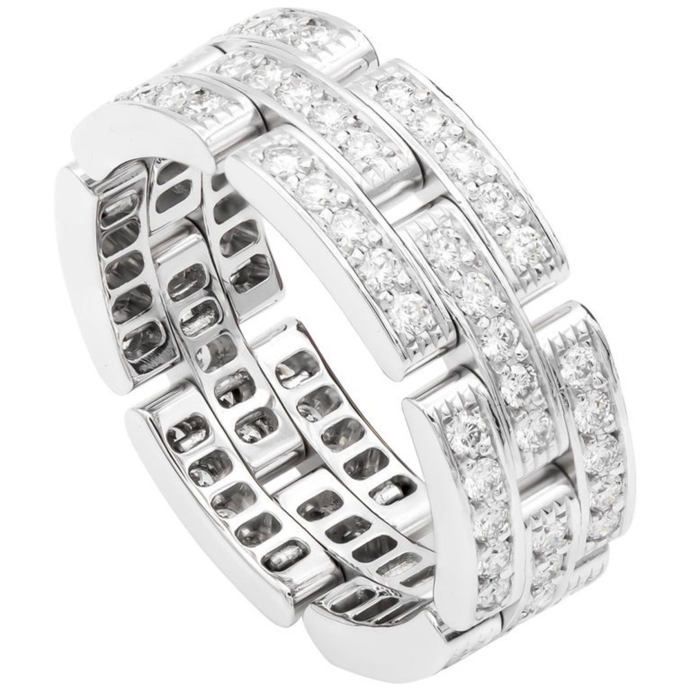 CARTIER
3 Diamond Paved Row Maillon Panthére Ring